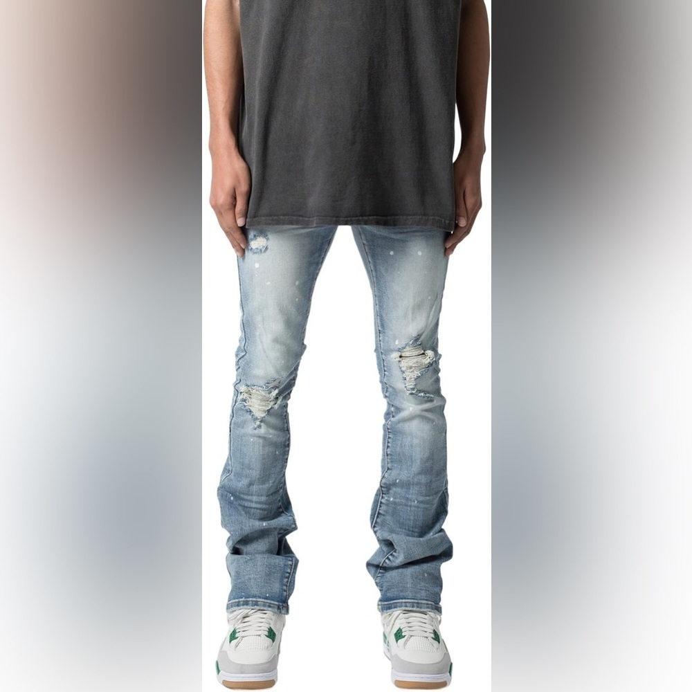 MNML X598 Skinny Stacked Denim - Blue - Blue   Size 31. Worn once.